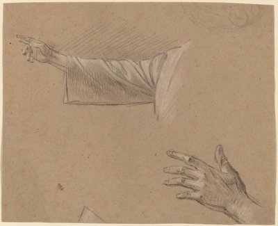 Estudio de un brazo derecho y una mano izquierda de Benjamin West