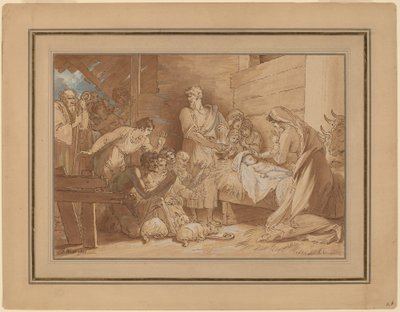 La Adoración de los Pastores de Benjamin West