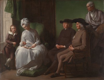 El artista y su familia de Benjamin West