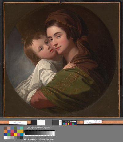 La esposa del artista, Isabel, y su hijo Rafael de Benjamin West