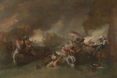 La batalla de La Hogue de Benjamin West