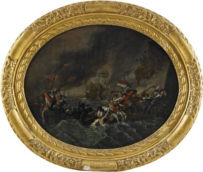 La batalla de La Hogue, 1820 de Benjamin West