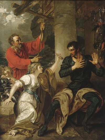 La dama y Orlando, c.1793 de Benjamin West