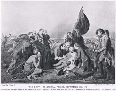 La muerte del General Wolfe, 13 de septiembre de 1759, ilustración de 
