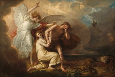 La expulsión de Adán y Eva del Paraíso de Benjamin West