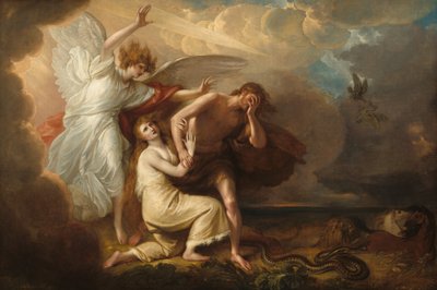 La expulsión de Adán y Eva del Paraíso, 1791 de Benjamin West