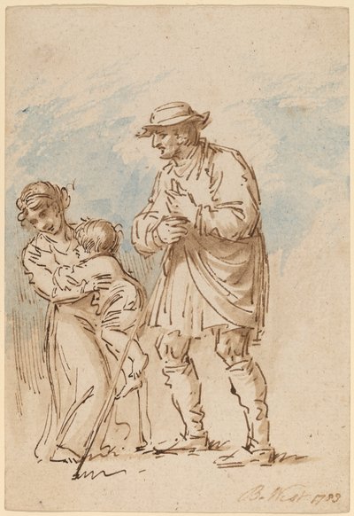 Familia vagabunda (recto) de Benjamin West