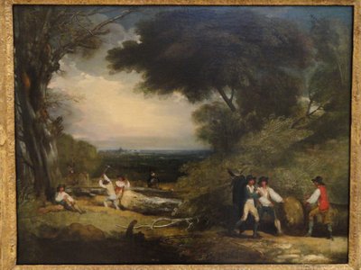 Leñadores en el Parque de Windsor de Benjamin West