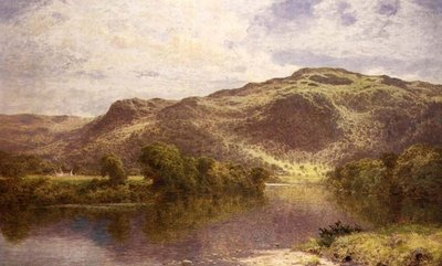 Un estanque tranquilo en el río Conway, Churchpool, debajo de Bettwys-y-Coed de Benjamin Williams Leader