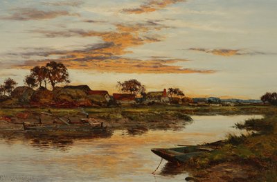 Tarde en el Severn, 1897 de Benjamin Williams Leader