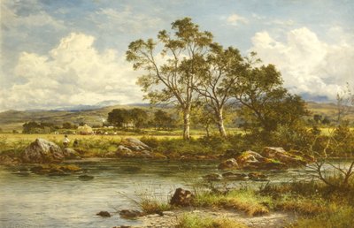 Tiempo de Cosecha - En las Orillas del Llugwy de Benjamin Williams Leader