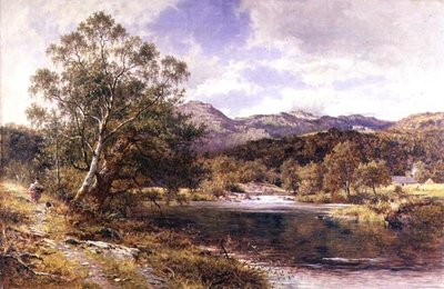 En el Llugwy, Norte de Gales de Benjamin Williams Leader
