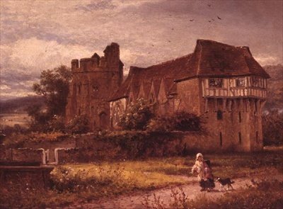 Castillo de Stokesay, Shropshire de Benjamin Williams Leader