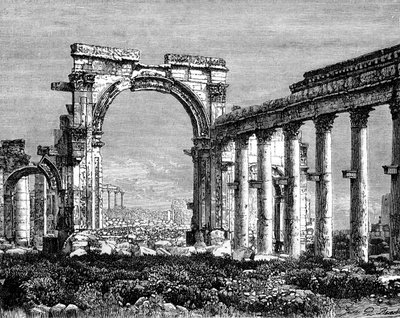 Las ruinas de Palmira, Siria, siglo XIX de Benoist