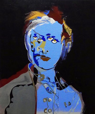 50 Grandes Escritores de la Historia : Arthur Rimbaud, 2015 (óleo y acrílico sobre lienzo) de Benoit Erwann Boucherot