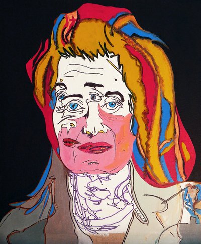50 Grandes Escritoras de la Historia : Elfriede Jelinek, 2015 (óleo y acrílico sobre lienzo) de Benoit Erwann Boucherot