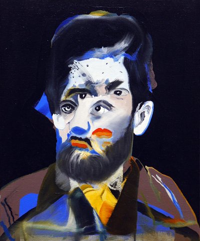 50 grandes escritores de la historia : Émile Zola, 2015 (óleo y acrílico sobre lienzo) de Benoit Erwann Boucherot