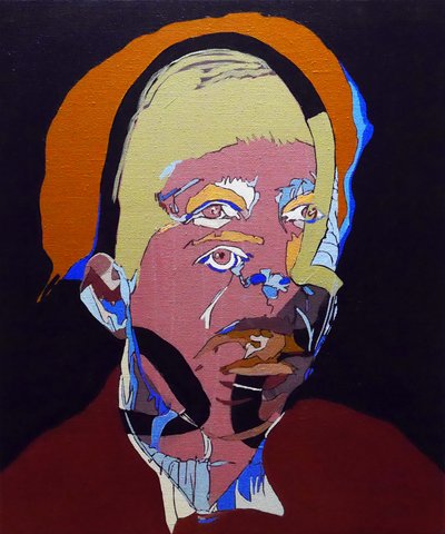 50 Grandes Escritoras de la Historia : Simone de Beauvoir, 2015 (óleo y acrílico sobre lienzo) de Benoit Erwann Boucherot