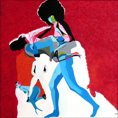 Fotógrafos americanos 8, 2000 (óleo sobre lienzo) de Benoit Erwann Boucherot