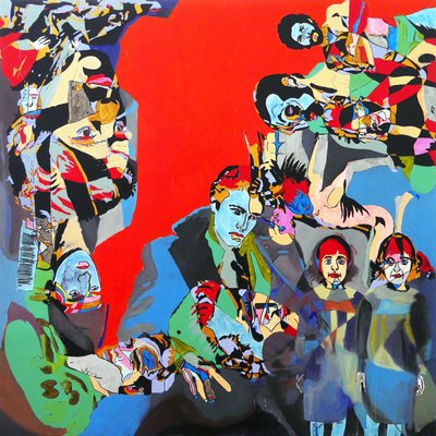 Marlon, Steve, Diane et les autres, 2017 (óleo y acrílico sobre lienzo) de Benoit Erwann Boucherot