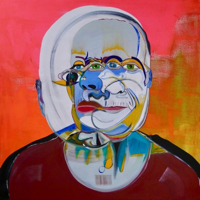 Mythe 7, 2021 (óleo y acrílico sobre lienzo) de Benoit Erwann Boucherot