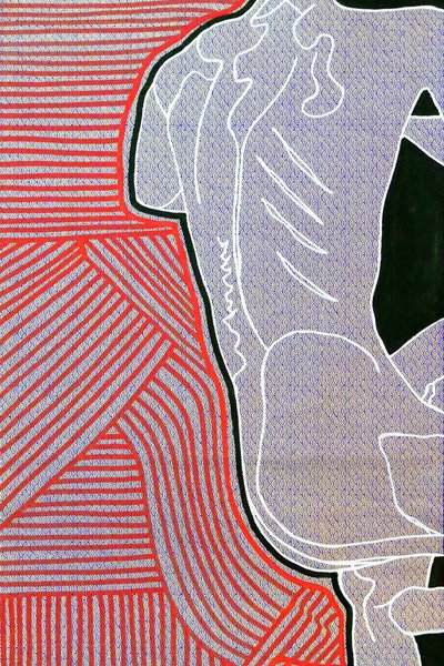 Passager 11, 2020 (acrílico sobre papel japonés serigrafiado) de Benoit Erwann Boucherot