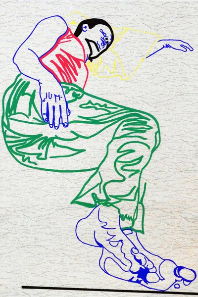 Passager 13, 2020 (acrílico sobre papel japonés serigrafiado) de Benoit Erwann Boucherot