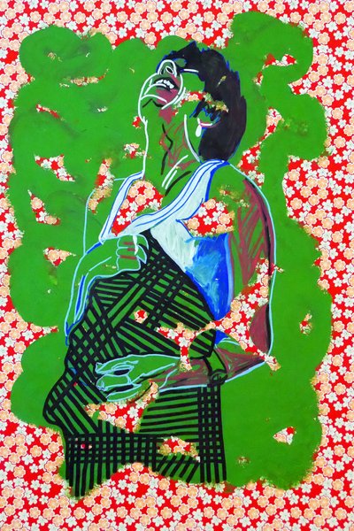 Passager 24, 2020 (acrílico sobre papel japonés serigrafiado) de Benoit Erwann Boucherot