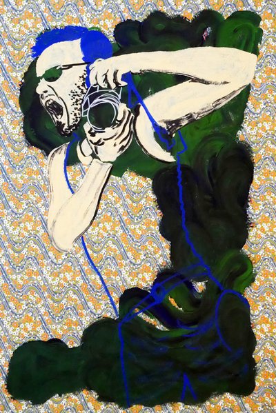 Passager 25, 2020 (acrílico sobre papel japonés serigrafiado) de Benoit Erwann Boucherot