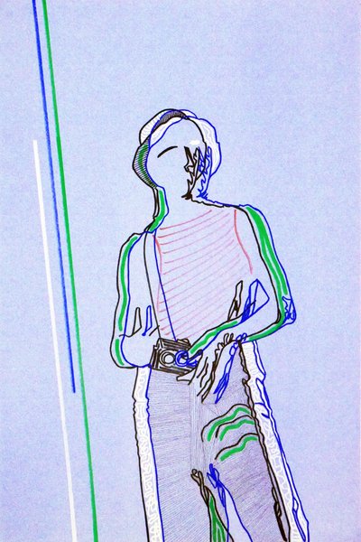 Passager 2, 2020 (acrílico sobre papel japonés serigrafiado) de Benoit Erwann Boucherot