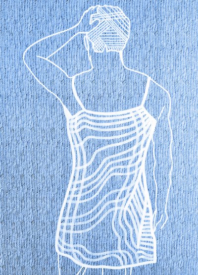 Passager 6, 2020 (acrílico sobre papel japonés serigrafiado) de Benoit Erwann Boucherot
