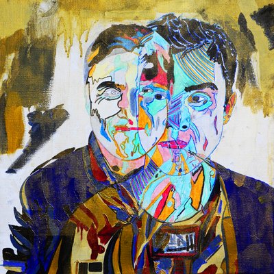 Surportrait : Jean-Marie Héliès, 2019 (óleo y acrílico sobre lienzo) de Benoit Erwann Boucherot