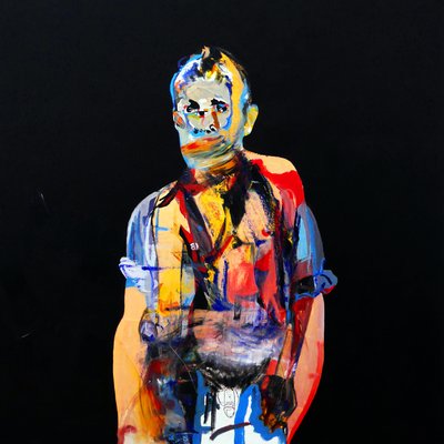 Surportrait : Jean Genet, 2017 (óleo sobre lienzo) de Benoit Erwann Boucherot