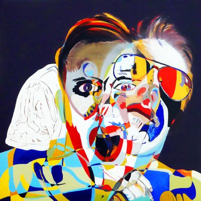 Surportrait: Olivier, Juan  moi, 2019 (óleo sobre lienzo) de Benoit Erwann Boucherot