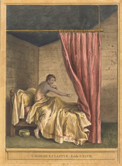 El hombre y la pulga, publicado 1756 de Benoit Louis Prevost