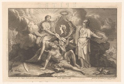Alegoría de la inmortalidad del rey francés de Benoît Audran (II)