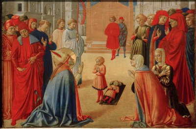 San Zenobio resucita a un niño muerto de Benozzo Gozzoli