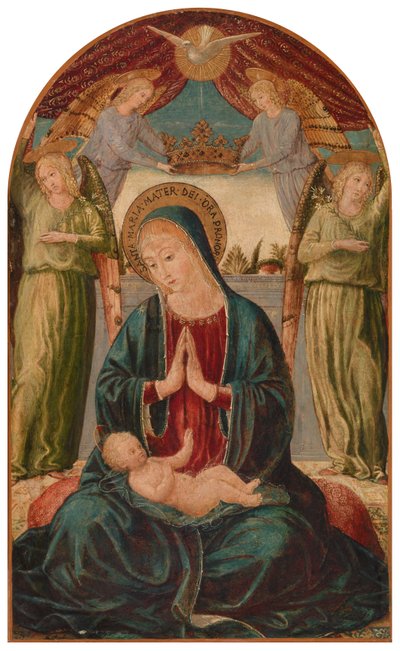 virgen y el niño con ángeles de Benozzo Gozzoli