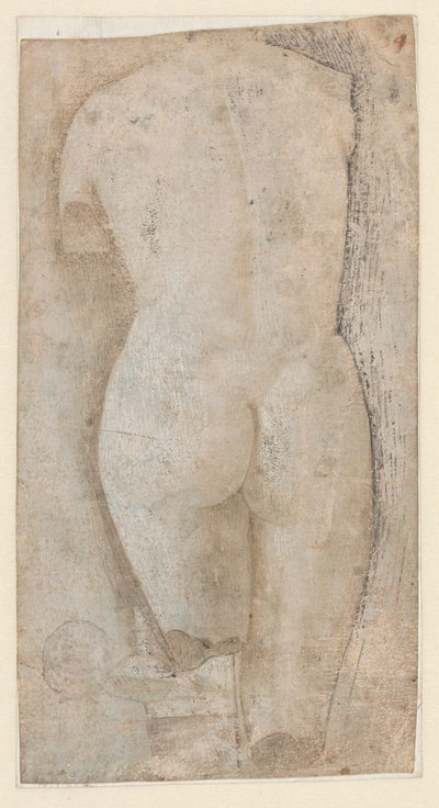 Boceto de escultura clásica del tipo Venus Pudica de Benozzo Gozzoli
