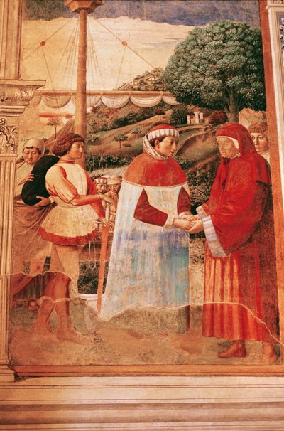 Agustín llegando a Ostia dirigido a Roma de Benozzo di Lese di Sandro Gozzoli