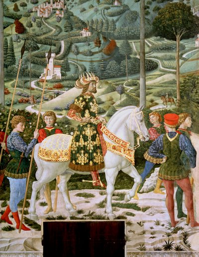 Juan VII Paleólogo (1391-1448), Emperador Romano de Oriente, como uno de los Tres Reyes Magos (detalle) de Benozzo di Lese di Sandro Gozzoli