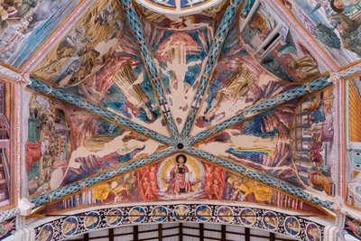 Vida de San Francisco, en la bóveda del ábside central de Benozzo di Lese di Sandro Gozzoli