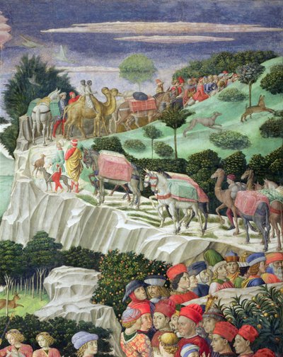 Procesión de Melchor, de la Capilla de los Magos (detalle) de Benozzo di Lese di Sandro Gozzoli