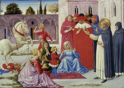 San Domingo resucita a Napoleón Orsini, 1461-62 de Benozzo di Lese di Sandro Gozzoli
