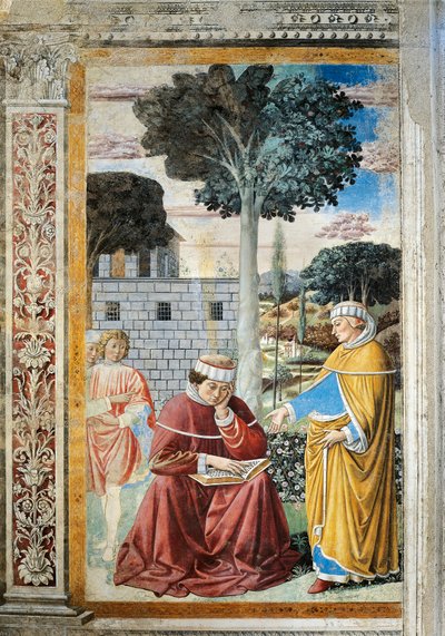 San Agustín leyendo las epístolas de San Pablo (detalle) de Benozzo di Lese di Sandro Gozzoli