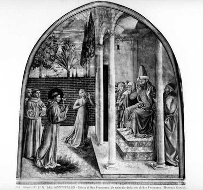San Francisco ante el Sultán de Benozzo di Lese di Sandro Gozzoli