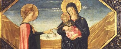 El Matrimonio Místico de Santa Catalina (detalle) de Benozzo di Lese di Sandro Gozzoli