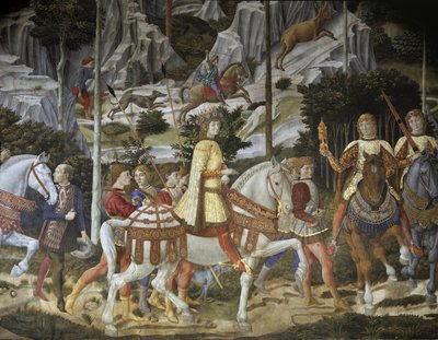 La cabalgata de los Magos (detalle) de Benozzo di Lese di Sandro Gozzoli
