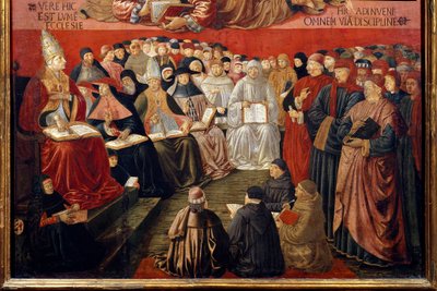 El triunfo de Santo Tomás de Aquino (detalle) de Benozzo di Lese di Sandro Gozzoli
