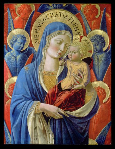 Virgen y Niño con Ángeles, c.1460 de Benozzo di Lese di Sandro Gozzoli
